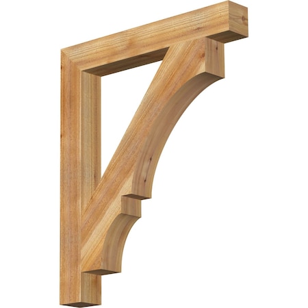 Ekena Millwork Balboa Block Rough Sawn Bracket, Western Red Cedar, 4"W x 30"D x 36"H BKT04X30X36BOA05RWR